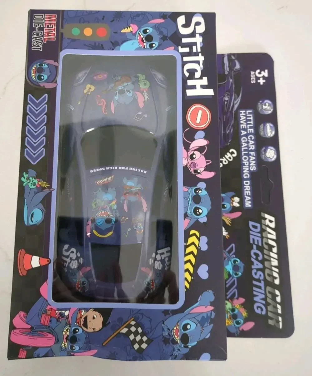 Stitch Die Cast Car New In Package. 6 Inches Long 1/32 Scale Unique.